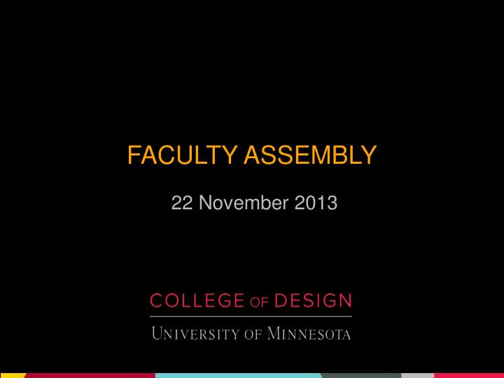 faculty assembly