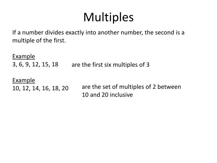 multiples