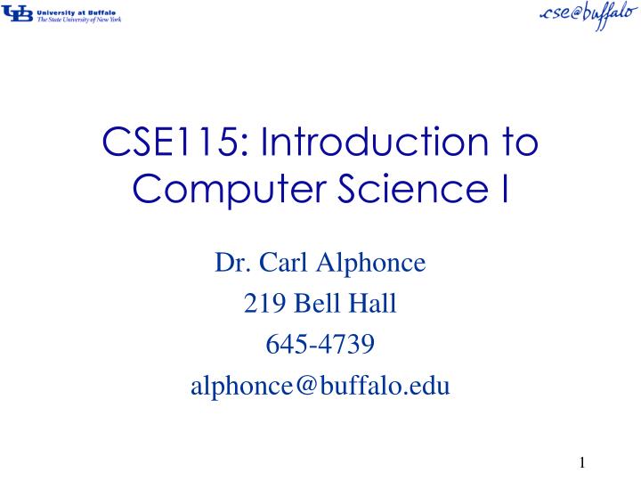 cse115 introduction to computer science i