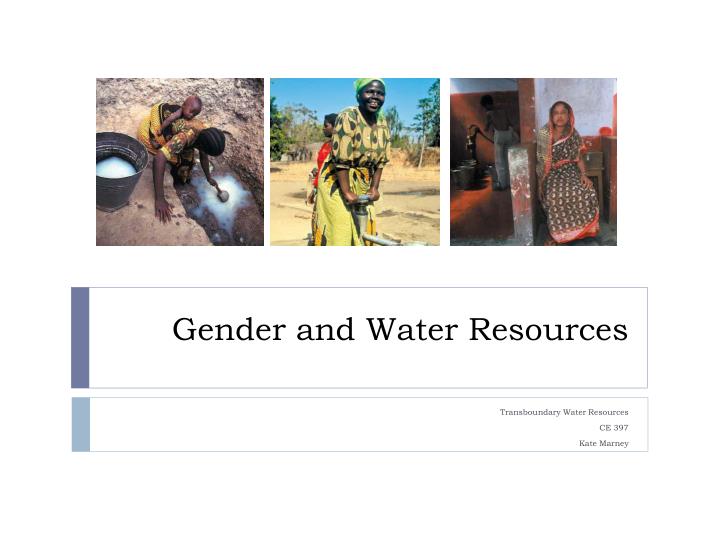 gender and water resources