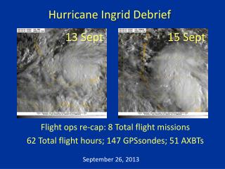 Hurricane Ingrid Debrief