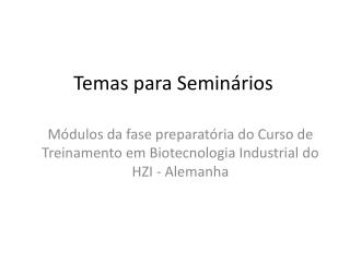 temas para semin rios