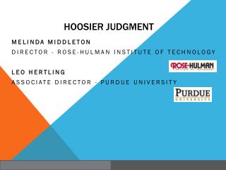 Hoosier Judgment