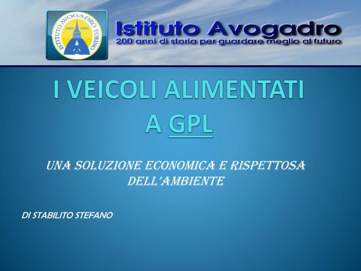 i veicoli alimentati a gpl