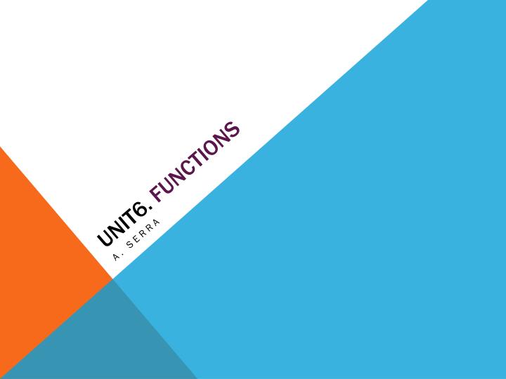 unit6 functions