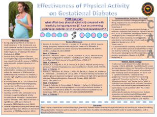 Effectiveness of Physical Activity on Gestational Diabetes