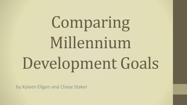 comparing millennium development goals