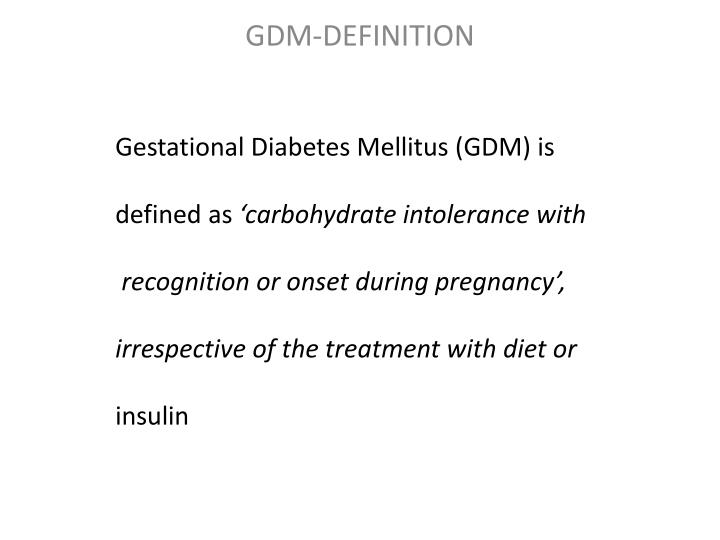 gdm definition