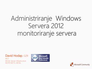 Administriranje Windows Servera 2012 monitoriranje servera