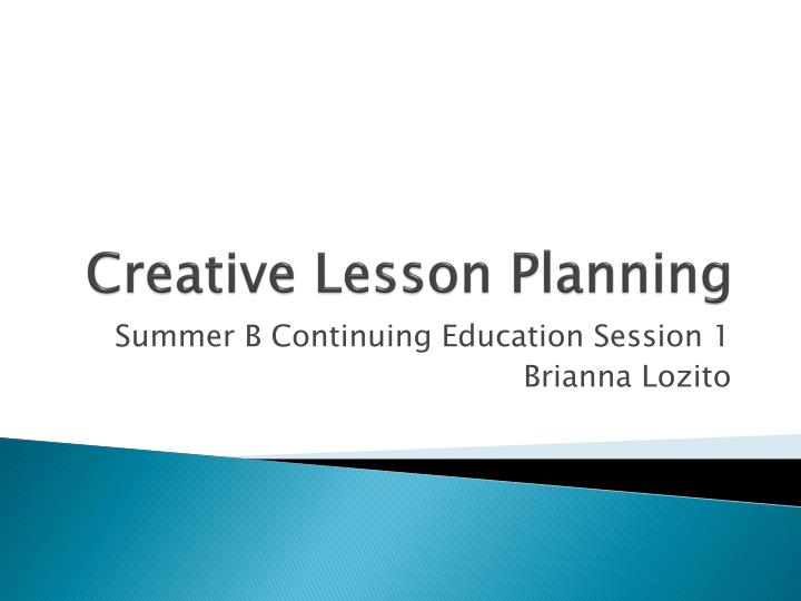 creative lesson planning