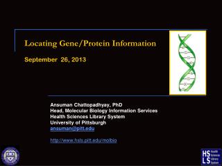 Locating Gene/Protein Information September 26, 2013