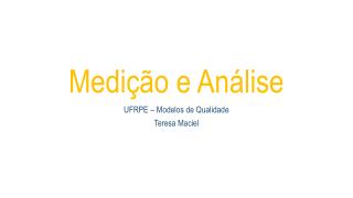 medi o e an lise