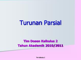 turunan parsial