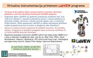 virtualna instrumentacija primenom labview programa