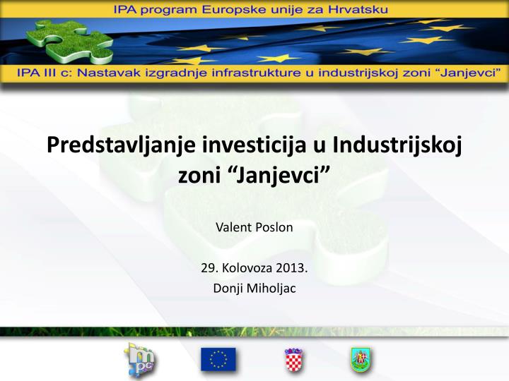 predstavljanje investicija u industrijskoj zoni janjevci