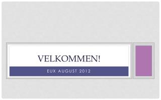 velkommen