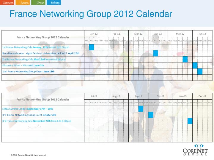 france networking group 2012 calendar