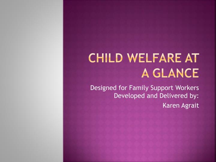 child welfare at a glance