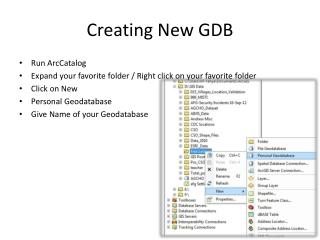 Creating New GDB