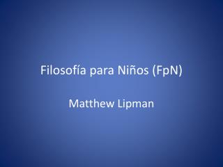 filosof a para ni os fpn