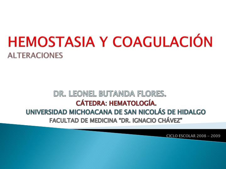 hemostasia y coagulaci n alteraciones