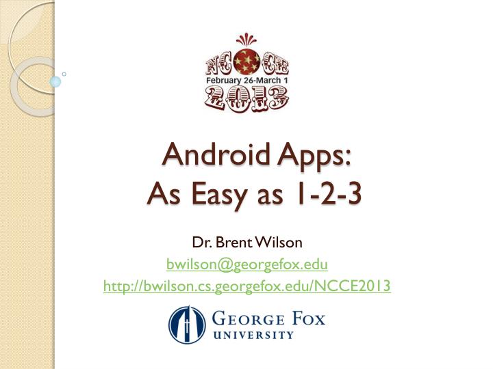 android apps as easy as 1 2 3