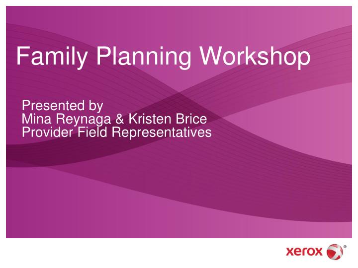 family planning workshop