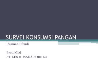 survei konsumsi pangan