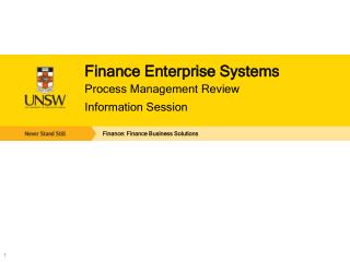Finance Enterprise Systems
