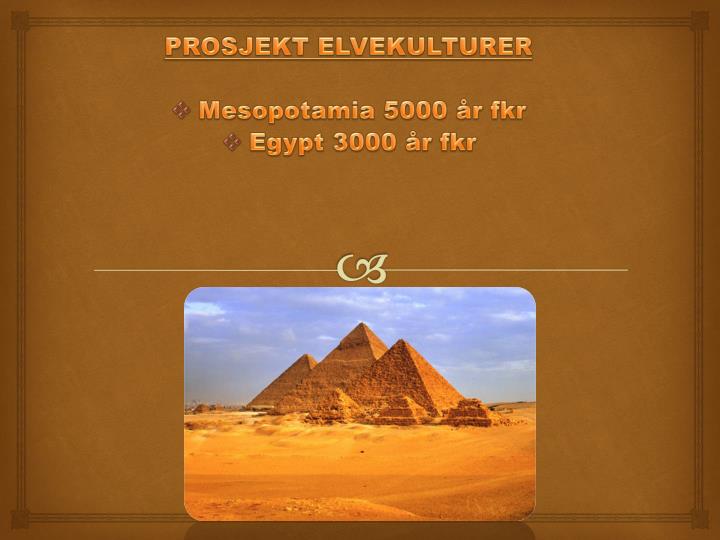 prosjekt elvekulturer mesopotamia 5000 r fkr egypt 3000 r fkr