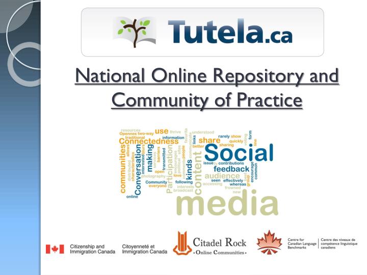 national online repository and community of practice