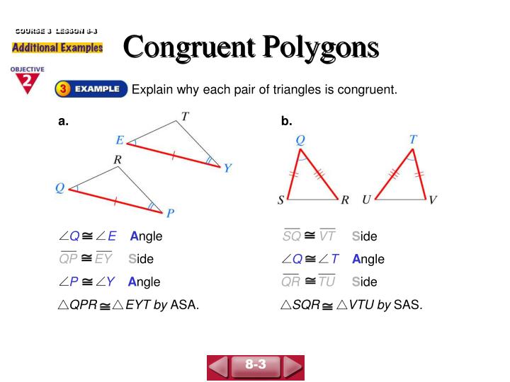 congruent polygons