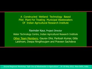 A Constructed Wetland Technology Based Pilot Plant For Treating Municipal Wastewaters