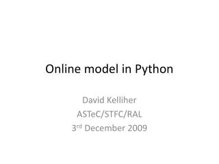 Online model in Python