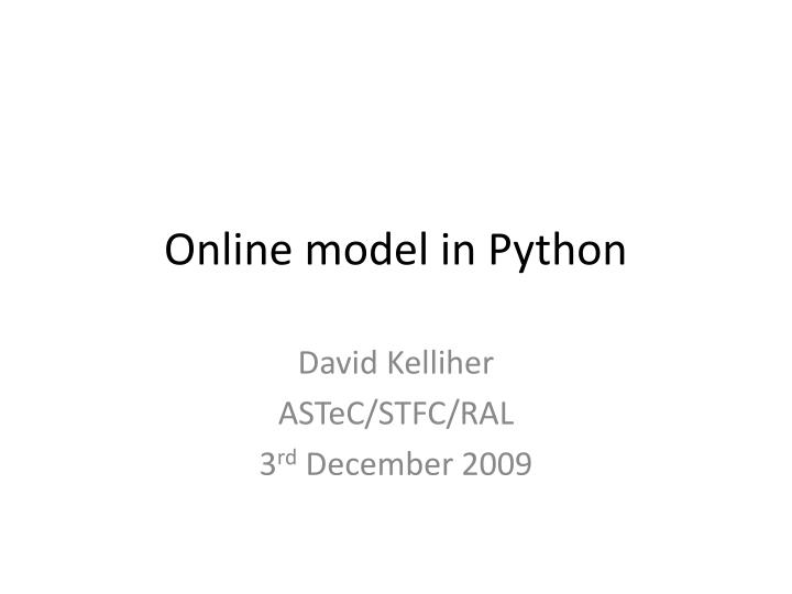 online model in python
