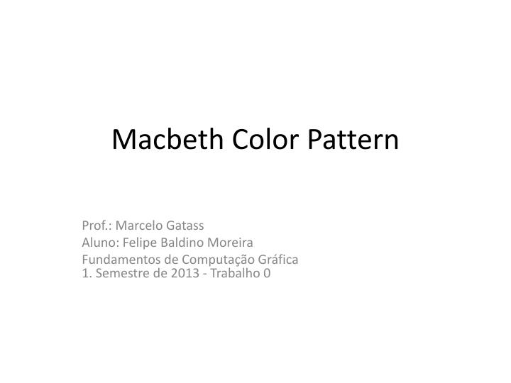 macbeth color pattern