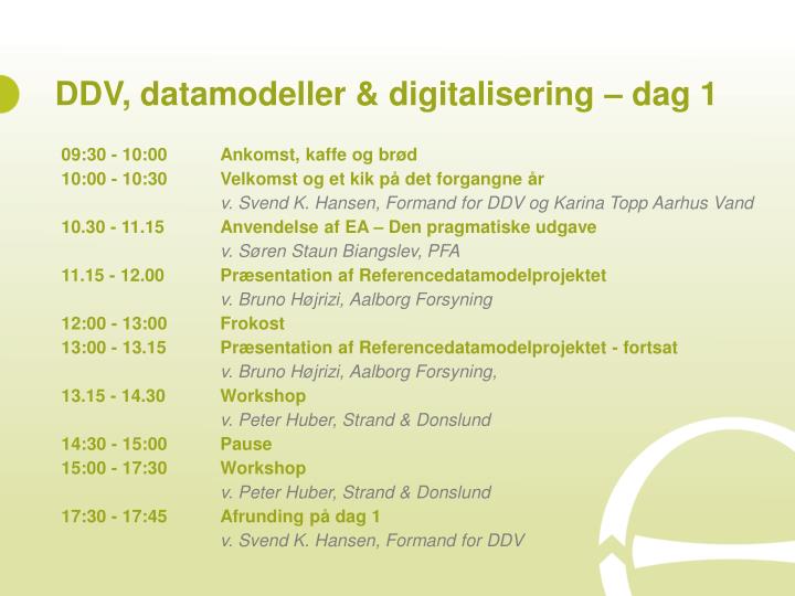 ddv datamodeller digitalisering dag 1