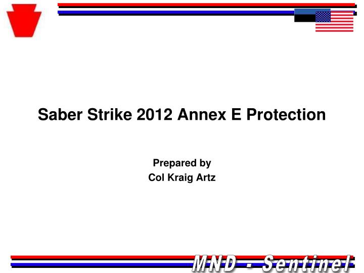 saber strike 2012 annex e protection