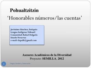 pohualtzitzin