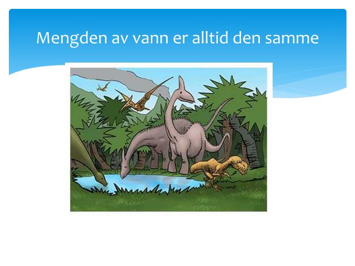 mengden av vann er alltid den samme