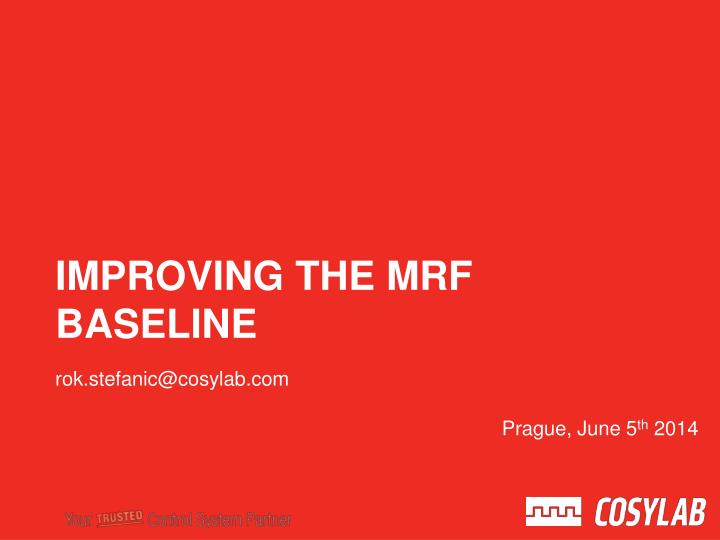 improving the mrf baseline