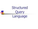 Structured Query Language - slide 1