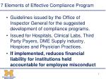 7 Elements of Effective Compliance Program - slide 1