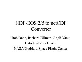 hdf eos 2 5 to netcdf converter