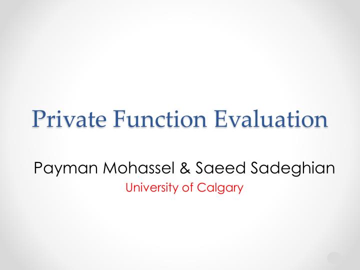 private function evaluation