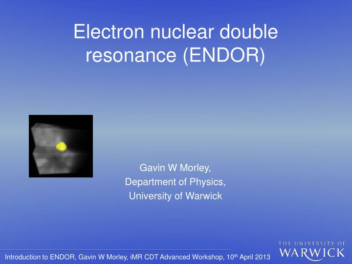 electron nuclear double resonance endor