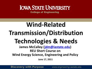 Wind-Related Transmission/Distribution Technologies &amp; Needs