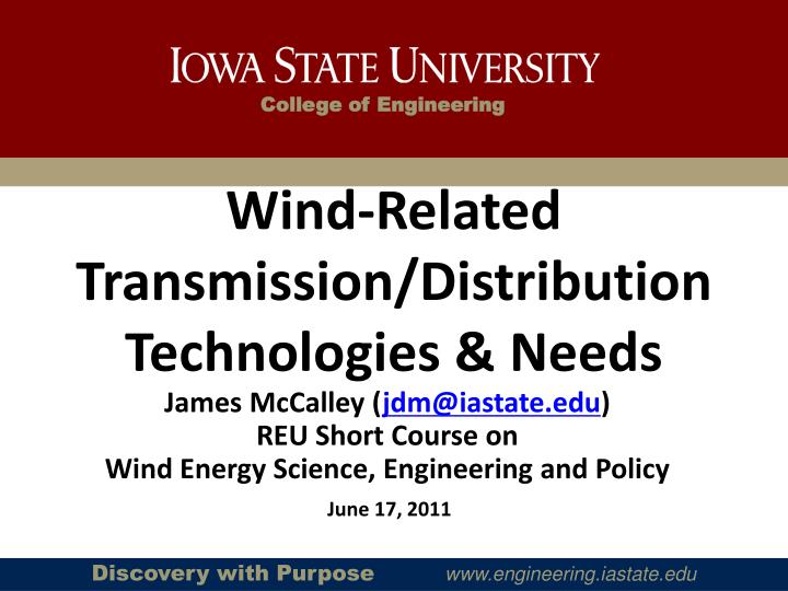 wind related transmission distribution technologies needs