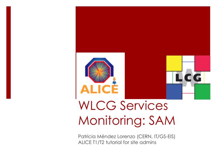 wlcg services monitoring sam