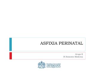 asfixia perinatal
